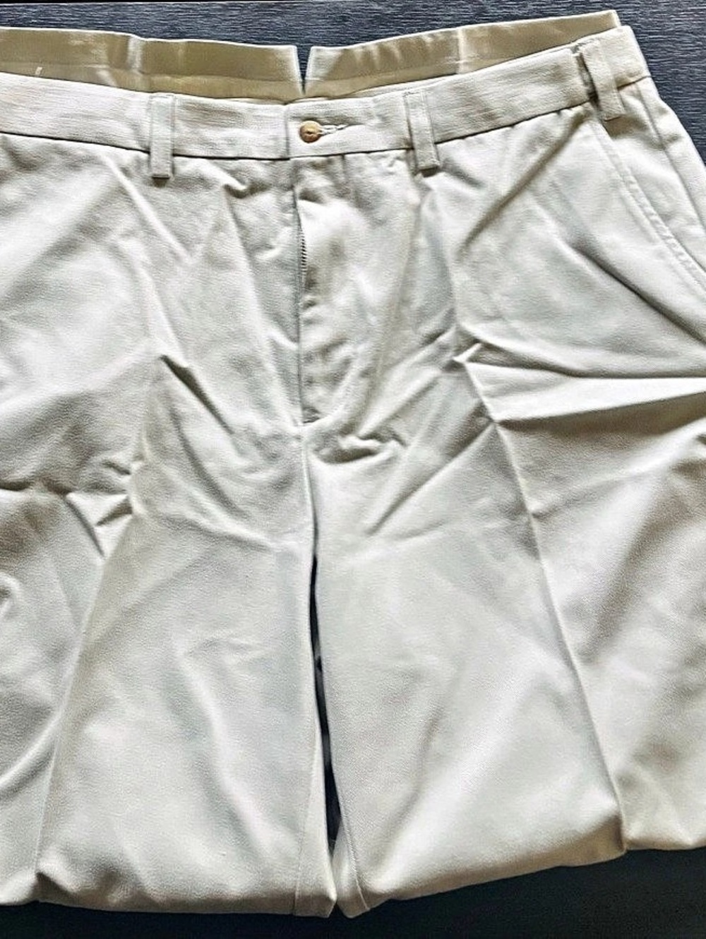 Perry Ellis Portfolio Men's Chino Pants Cream Waist 36W x 30L
